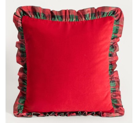 Декоративна наволочка Homla TARTAN 2 45х45 см Червоний, фото Декоративна наволочка Homla TARTAN 2 45х45 см Червоний