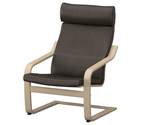 IKEA Крісло-качалка POANG Темно-коричневий (ИКЕА ПОАНГ)