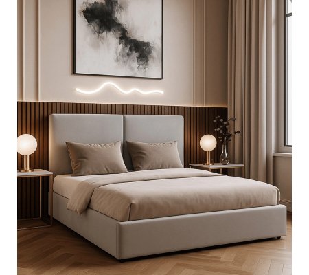 Кровать Mebel Elit MARSYLIA Welur 140x200 см Серый