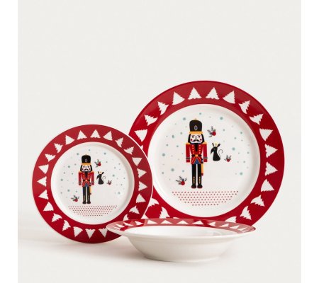 Набір тарілок Homla NUTCRACKER 12 шт Принт