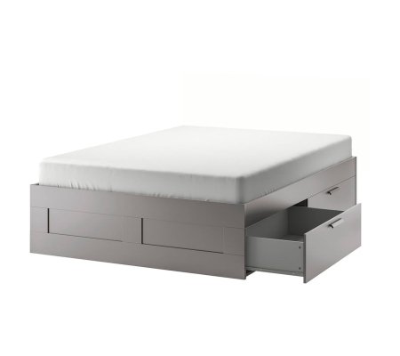 IKEA Каркас кровати BRIMNES 160x200 см Серый
