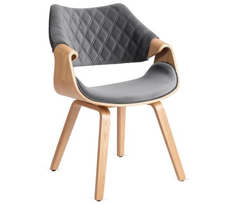 Обеденный стул Mebel Elit LUISE Welur Серый