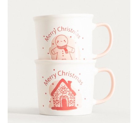 Набор кружек Homla GLIMSY 300 мл 2 шт Принт, фото Набор кружек Homla GLIMSY 300 мл 2 шт Принт