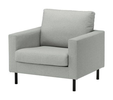IKEA Крісло м'яке SALTSJOBADEN Сірий (ИКЕА SALTSJOBADEN)