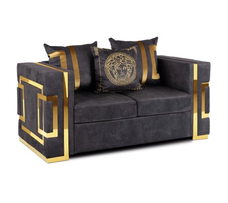 Диван Mebel Elit PALLAZO 2S Welur Черный