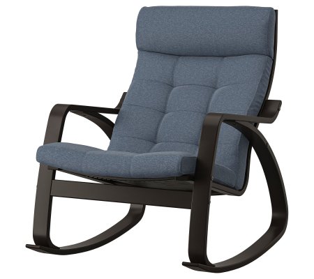 IKEA Крісло-качалка POANG Синій (ИКЕА ПОАНГ)
