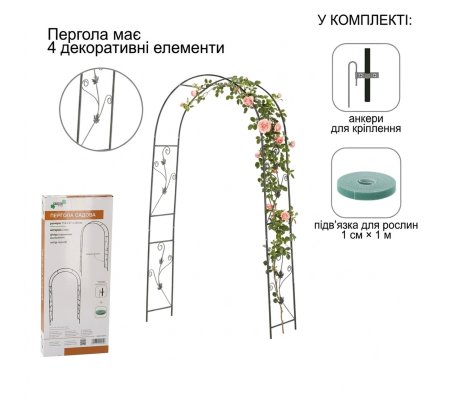 Садовая опора для вьющихся растений Garden Line ПЕРГОЛА Темно-зеленый