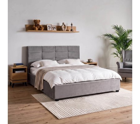 Кровать Mebel Elit TINGA Welur 160x200 см Темно-серый
