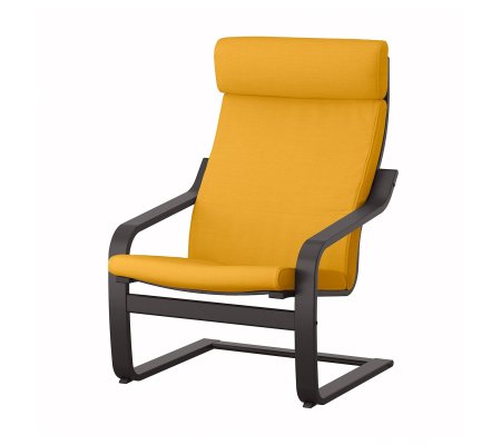 IKEA Кресло-качалка POANG Желтый (ИКЕА ПОАНГ)