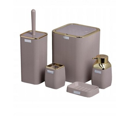 Набор аксессуаров для ванной комнаты Chomik 5 шт Бежевый