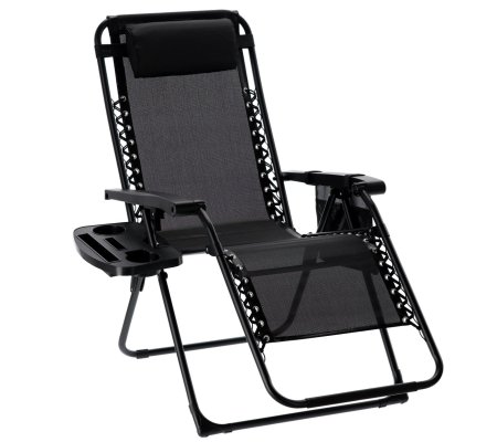 Складаний шезлонг Garden Line ZERO GRAVITY Чорний