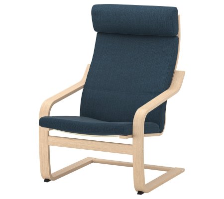 IKEA Кресло-качалка POANG Темно-синий (ИКЕА ПОАНГ)