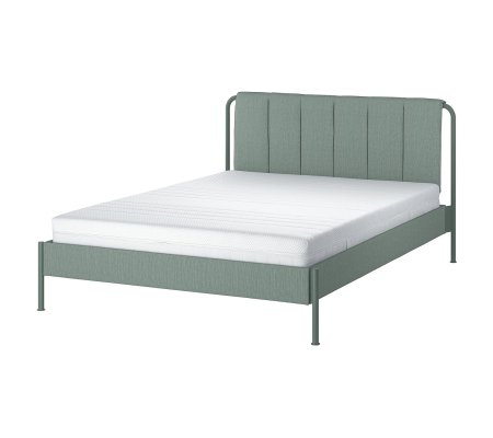 IKEA Кровать с матрасом TALLASEN 160x200 см Серо-зеленый (ИКЕА ТАЛЛАСЕН)