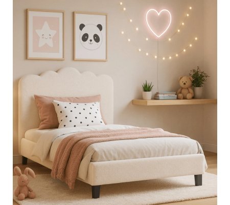 Кровать Mebel Elit CRATER Boucle 120x200 см Кремовый