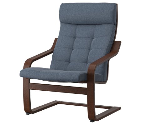 IKEA Кресло-качалка POANG Синий (ИКЕА ПОАНГ)