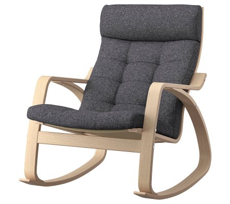 IKEA Крісло-качалка POANG Темно-сірий (ИКЕА ПОАНГ)
