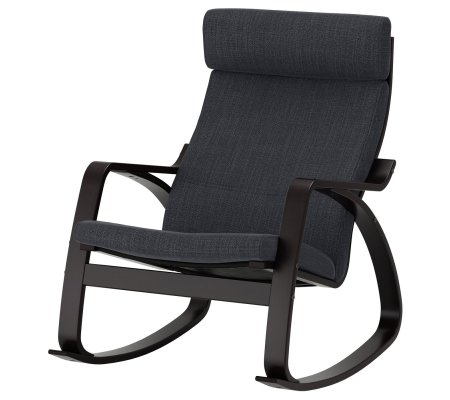 IKEA Кресло-качалка POANG Темно-серый (ИКЕА ПОАНГ)