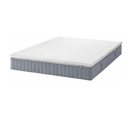 IKEA Пружинный матрас очень жесткий с топером VALEVAG 160x200 см Голубой (ИКЕА ВАЛЕВАГ)