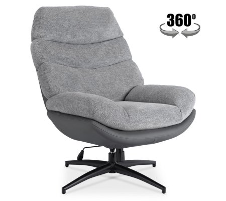 Кресло мягкое поворотное Mebel Elit ASTURIA Серый