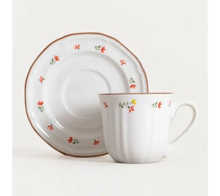 Чашка с блюдцем Homla GRETA 200 мл Розовый