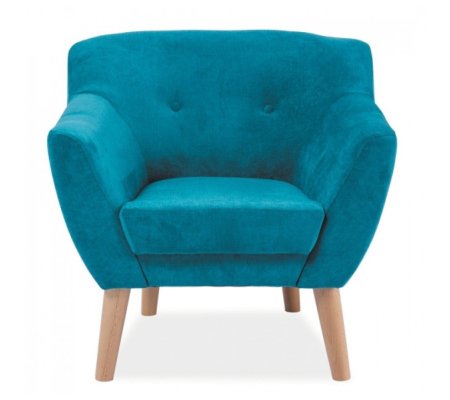 Кресло мягкое Signal Bergen 1 Welur Бирюзовый, фото Кресло мягкое Signal Bergen 1 Welur Бирюзовый