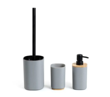 Набор аксессуаров для ванной комнаты Homla SALTI 3 шт Серый