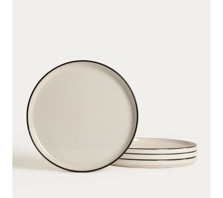 Набор обеденный тарелок Homla AZRA 27,5 см 4 шт Бежевый