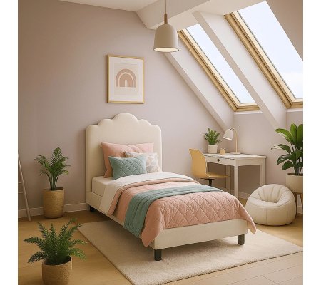 Кровать Mebel Elit CRATER Boucle 90x200 см Кремовый