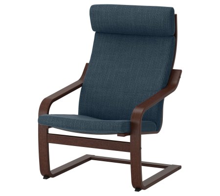 IKEA Кресло-качалка POANG Темно-синий (ИКЕА ПОАНГ)