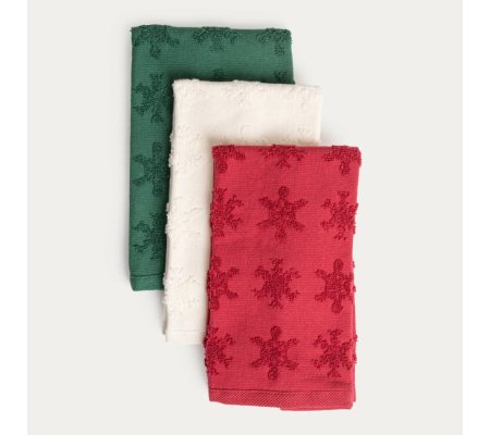 Набор полотенец для рук Homla SNOWFLAKE 30x50 см 3 шт Разноцветный