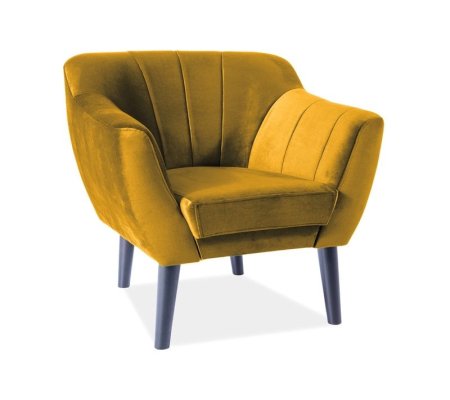 Кресло мягкое Signal TREFL 1 Welur Карри, фото Кресло мягкое Signal TREFL 1 Welur Карри