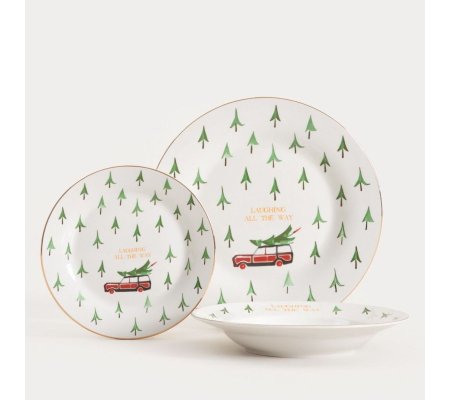 Набор тарелок Homla ZAPHIRA 12 шт Принт