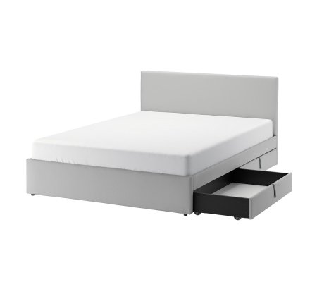 IKEA Ліжко GLADSTAD 140x200 см Сірий (ИКЕА ГЛАДСТАД)