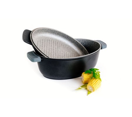 Жарівня з кришкою Duka Gota Cook 5,6л | Чорний
