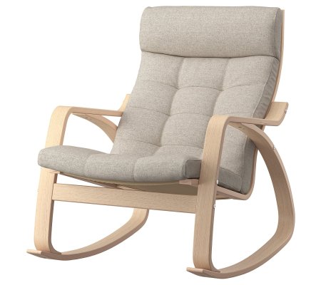 IKEA Кресло-качалка POANG Бежевый (ИКЕА ПОАНГ)