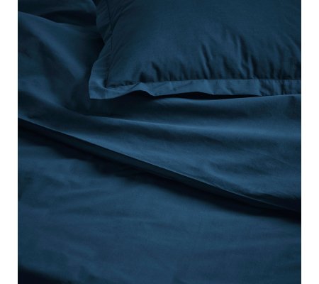 IKEA Комплект постільної білизни HAMPFLOCKEL 150x200 см Темно-синій (ИКЕА ХЭМПФЛОКЕЛЬ)