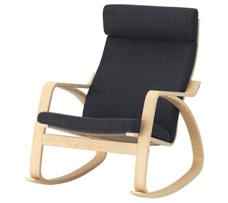 IKEA Кресло-качалка POANG Темно-серый (ИКЕА ПОАНГ)