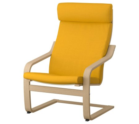IKEA Кресло-качалка POANG Желтый (ИКЕА ПОАНГ)
