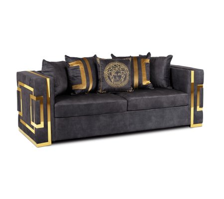 Диван Mebel Elit PALLAZO 3S Welur Черный