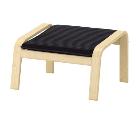 IKEA Подставка для ног POANG Черный (ИКЕА ПОАНГ)