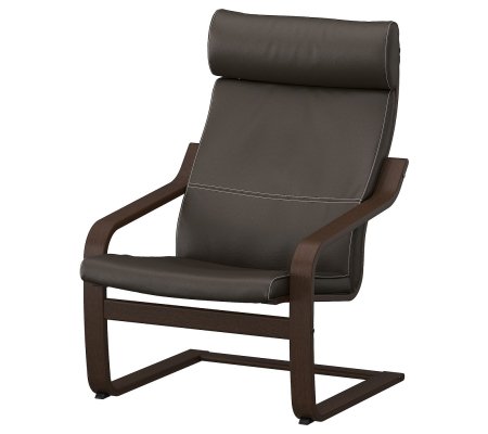 IKEA Крісло-качалка POANG Темно-коричневий (ИКЕА ПОАНГ)