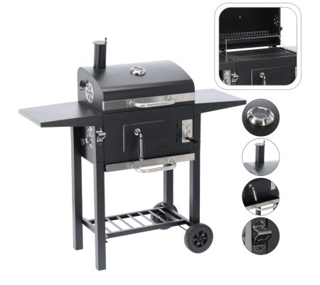 Угольный гриль с чугунной решеткой Garden Line INFERNO Черный