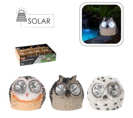 Декоративний світильник на сонячній батареї Garden Line SOWA Різнокольоровий