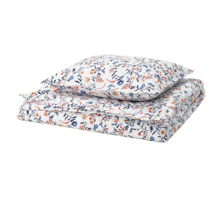 IKEA Комплект постільної білизни BRUDKRUSBAR 150x200 см Білий (ИКЕА БРУДКРУСБАР)