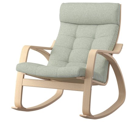 IKEA Кресло-качалка POANG Светло-зеленый (ИКЕА ПОАНГ)
