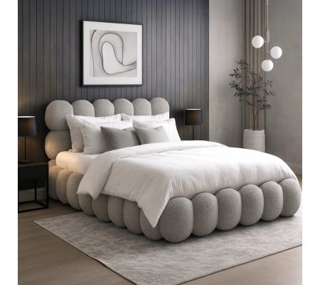 Ліжко Mebel Elit ANKARA Boucle 140x200 см Сірий