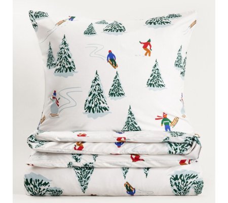 Комплект постільної білизни Homla SKIERS 140x200 см Принт, фото Комплект постільної білизни Homla SKIERS 140x200 см Принт