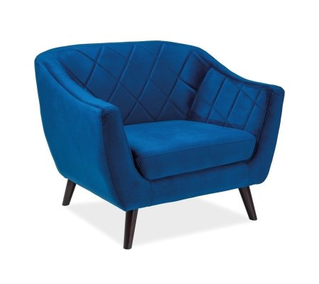 Кресло мягкое Signal MOLLY 1 Welur Синий, фото Кресло мягкое Signal MOLLY 1 Welur Синий