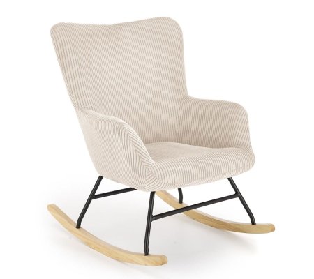 Кресло-качалка мягкое Halmar BELMIRO Кремовый, фото Кресло-качалка мягкое Halmar BELMIRO Кремовый