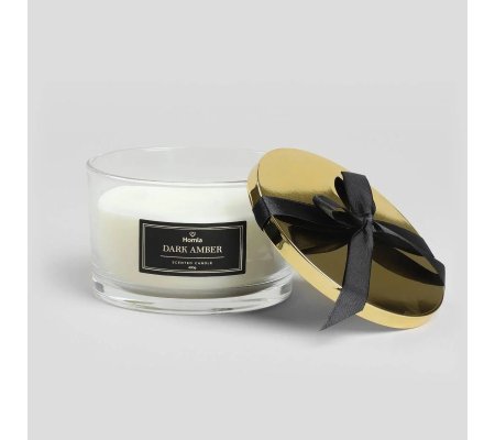 Ароматична свічка Homla MOON Dark Amber 430 г Білий